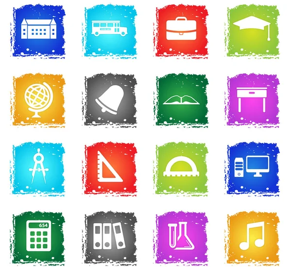 Escuela simplemente iconos — Vector de stock