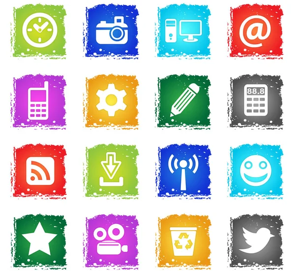 Sosyal ortam simgesi seti