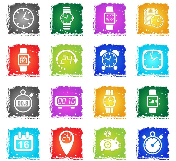 El tiempo simplemente iconos — Vector de stock