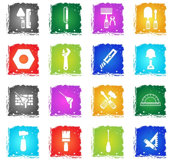 Juego de iconos de herramientas de trabajo — Vector de stock