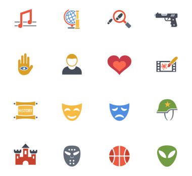 sinema tür Icon set