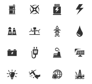Alternatif enerji simgesi seti