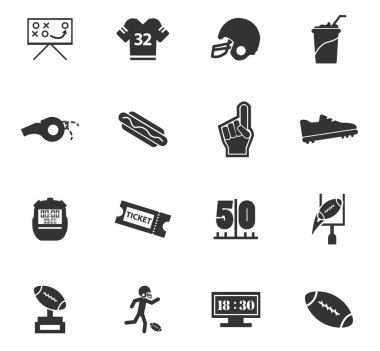 Amerikan futbolu Icon set