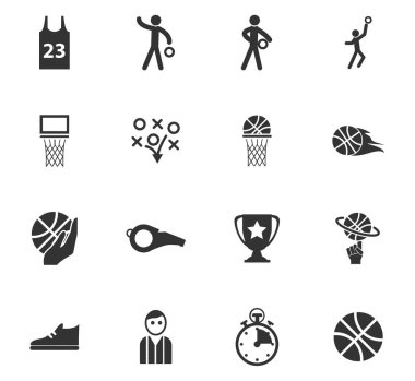 Basketbol simgesi seti