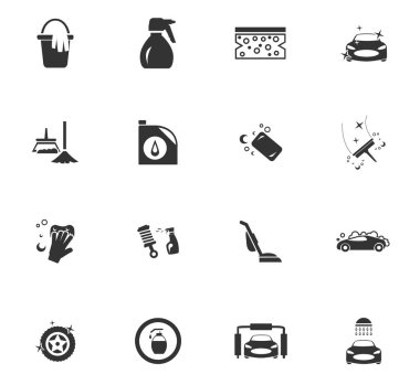 Araba yıkama Icon set