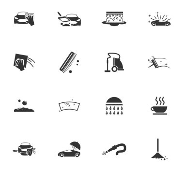 Araba yıkama Icon set