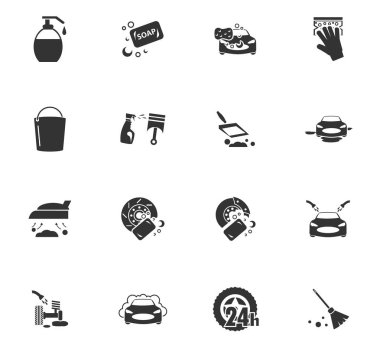 Araba yıkama Icon set