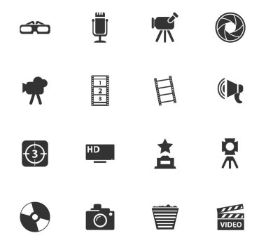 Sinema simgesi seti