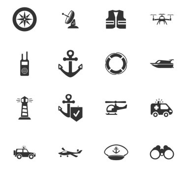Sahil Güvenlik Icon set