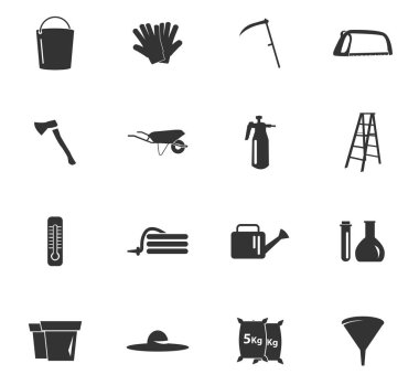 Bahçe aletleri Icon set