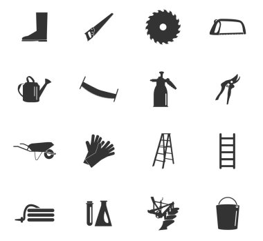 Bahçe aletleri Icon set