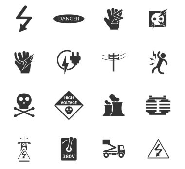 yüksek gerilim Icon set