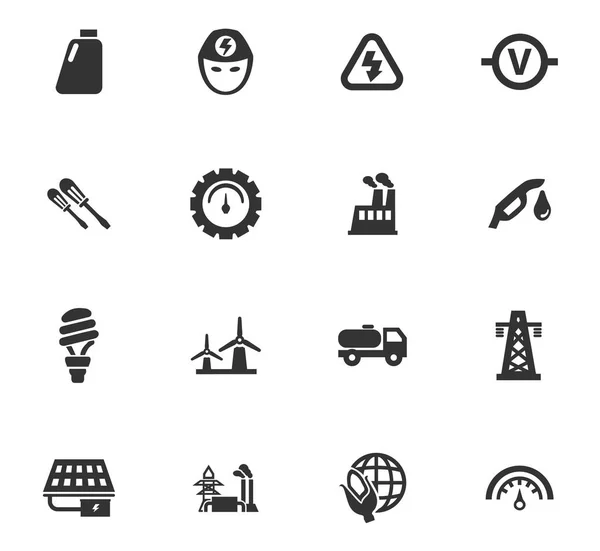 Conjunto de ícones de energia alternativa —  Vetores de Stock