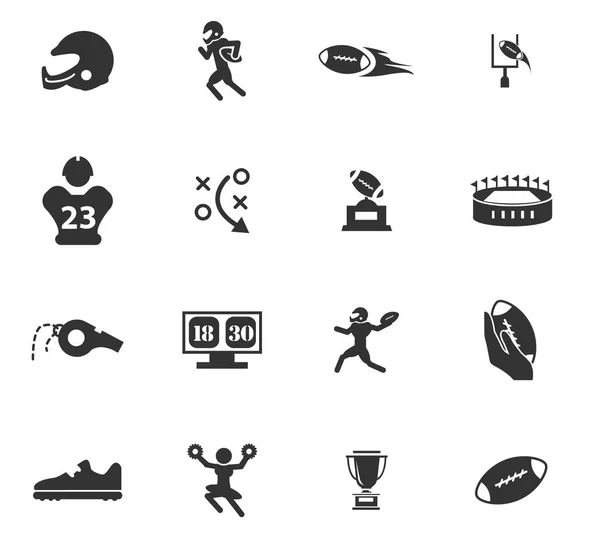 AMERICAN FOOTBALL ICON Set — Vector de stock