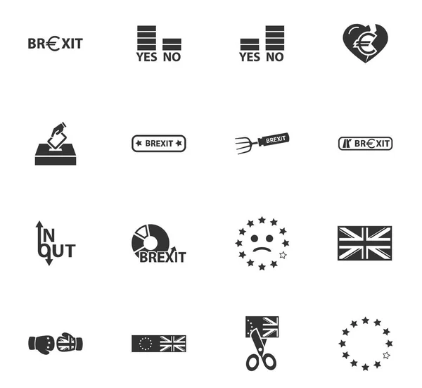 Brexit icono conjunto — Vector de stock