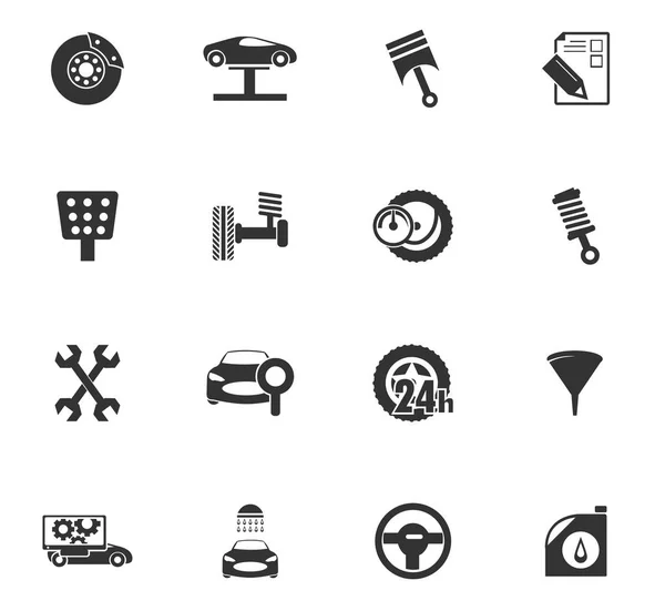 CAR SERVIÇO ICON SET —  Vetores de Stock