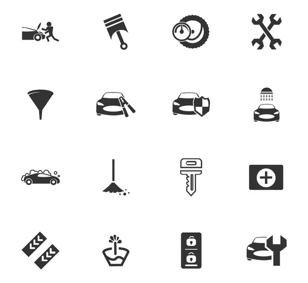 Araba Dükkanı Icon set — Stok Vektör