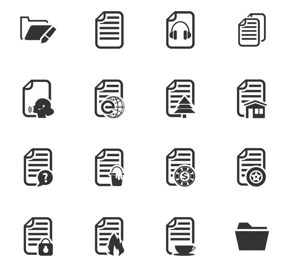 Conjunto de ícones de documentos —  Vetores de Stock