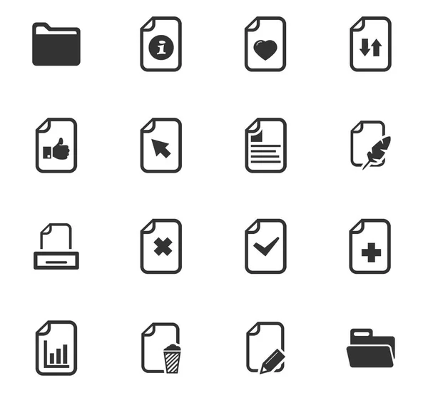 Documentos Conjunto de iconos — Vector de stock
