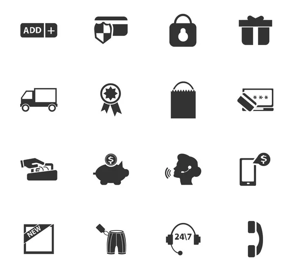 ICON SET DA E-COMÉRCIO — Vetor de Stock