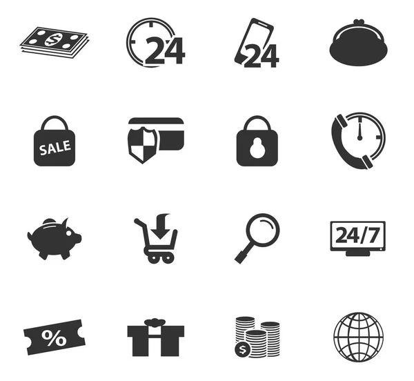 E-kereskedelem Icon Set — Stock Vector