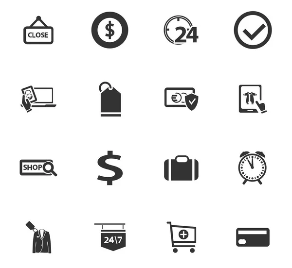 ICON SET DA E-COMÉRCIO — Vetor de Stock