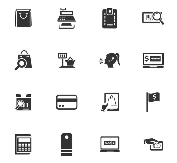 ICON SET DA E-COMÉRCIO — Vetor de Stock