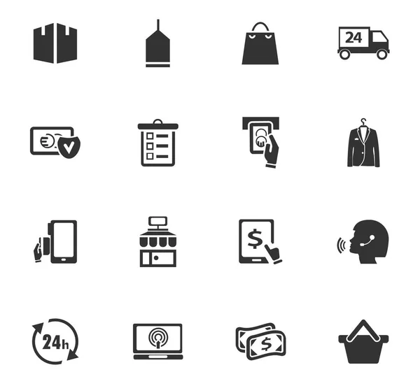 ICON SET DA E-COMÉRCIO — Vetor de Stock