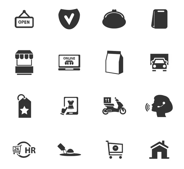 ICON SET DA E-COMÉRCIO — Vetor de Stock