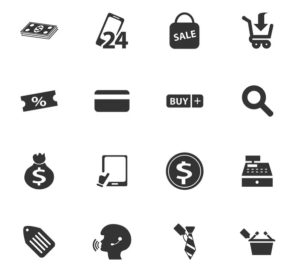 ICON SET DA E-COMÉRCIO — Vetor de Stock