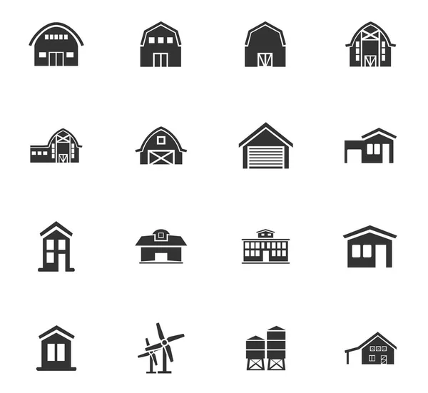 Icon set bina çiftlik — Stok Vektör
