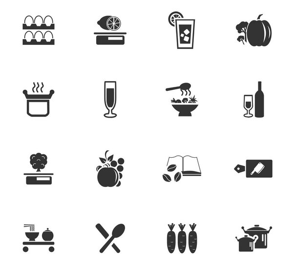food and kitchen icon set