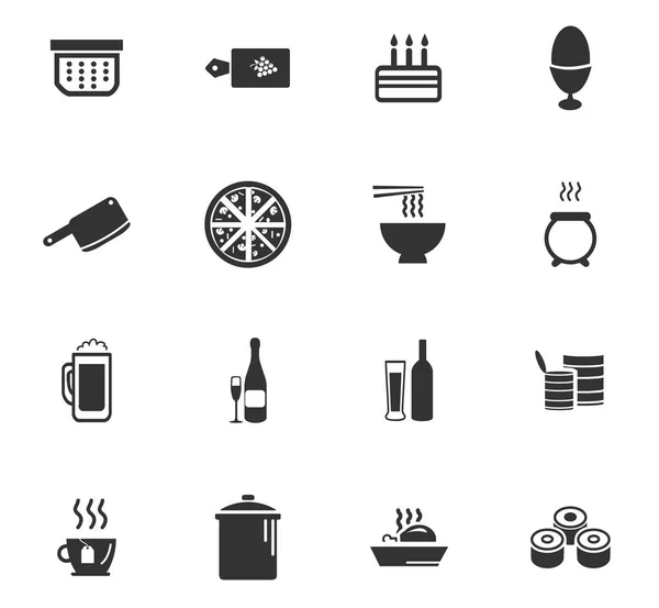Nourriture et icône de cuisine ensemble — Image vectorielle