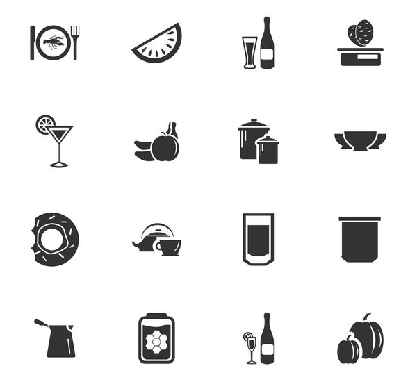 food and kitchen icon set