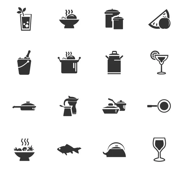 Food and kitchen icon set — Stock Vector