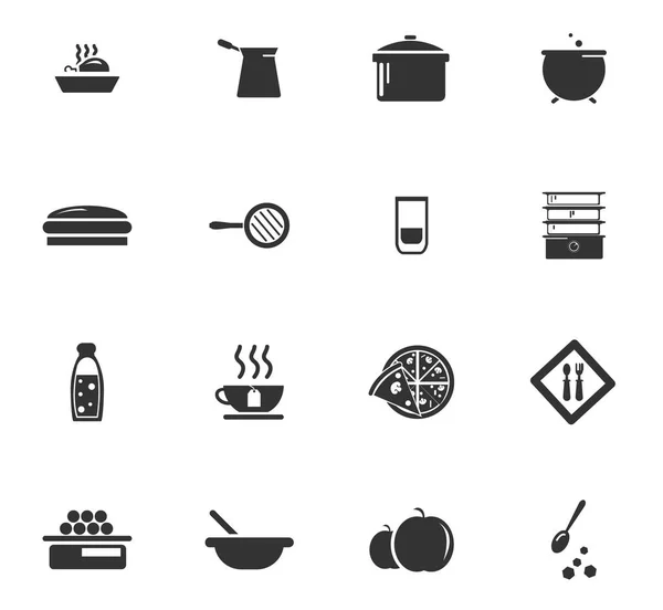 ชุดไอคอนอาหารและครัว — ภาพเวกเตอร์สต็อก