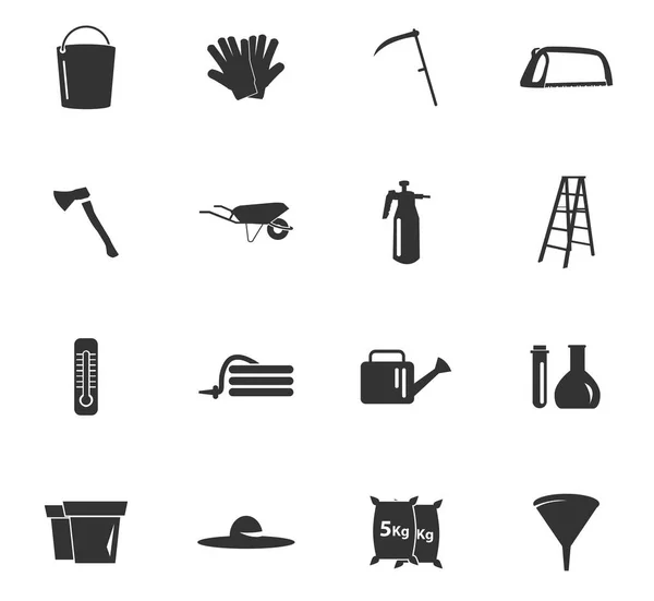 Garden tools icon set — Stock Vector