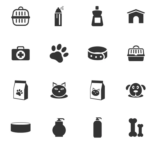 Ensemble d'icônes Produits pour animaux — Image vectorielle
