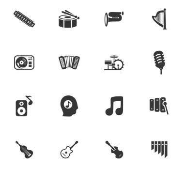 Müzik simgesi seti