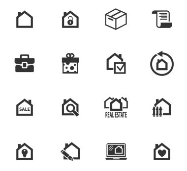 Emlak simgesi seti