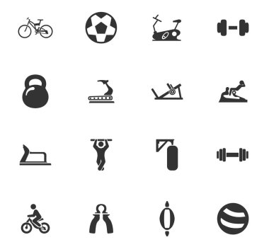 spor ekipmanları Icon set