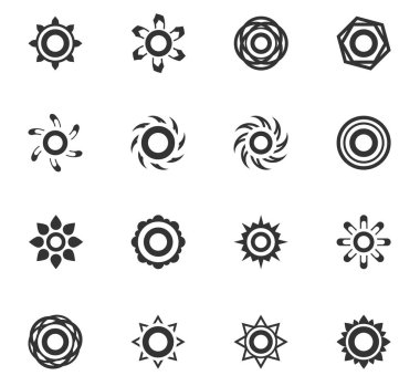 Güneş simgesi seti