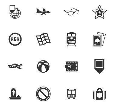 seyahat simgesi seti