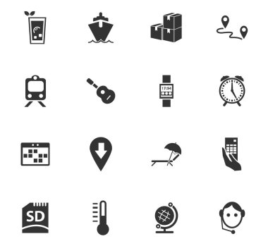 seyahat simgesi seti