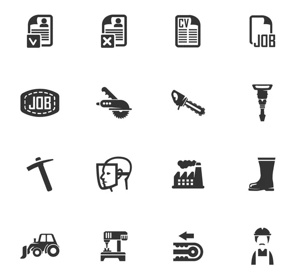 Set di icone di lavoro — Vettoriale Stock