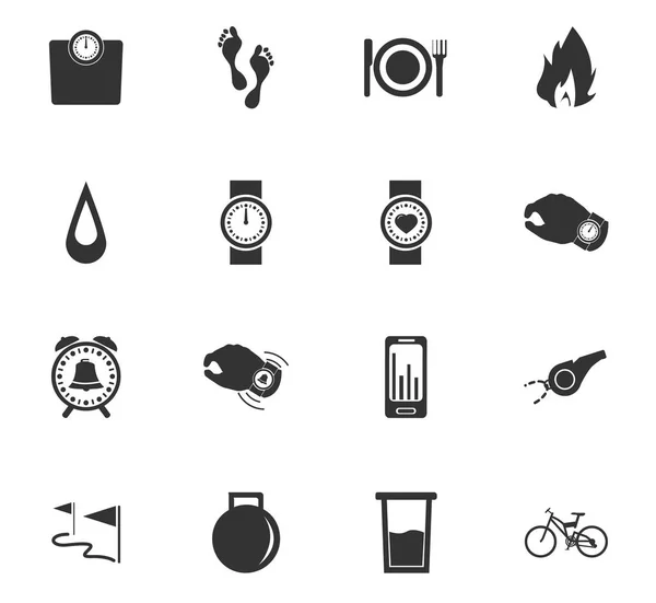 Koşu Icon set — Stok Vektör