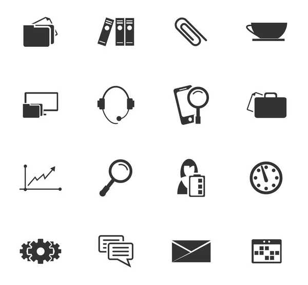 Kantoor pictogram set — Stockvector