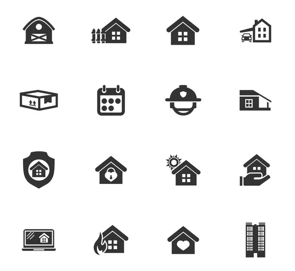 Conjunto de iconos inmobiliarios — Vector de stock