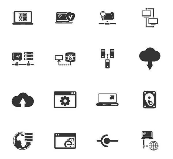 Conjunto de iconos del servidor — Vector de stock
