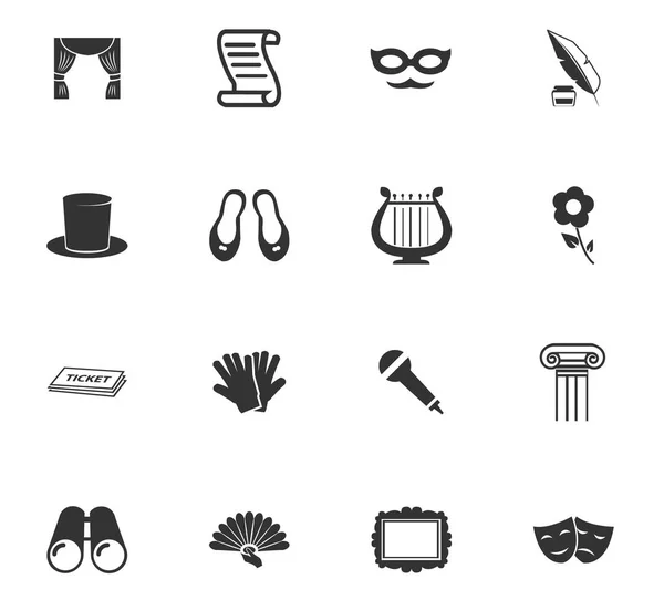 Conjunto de iconos de teatro — Vector de stock